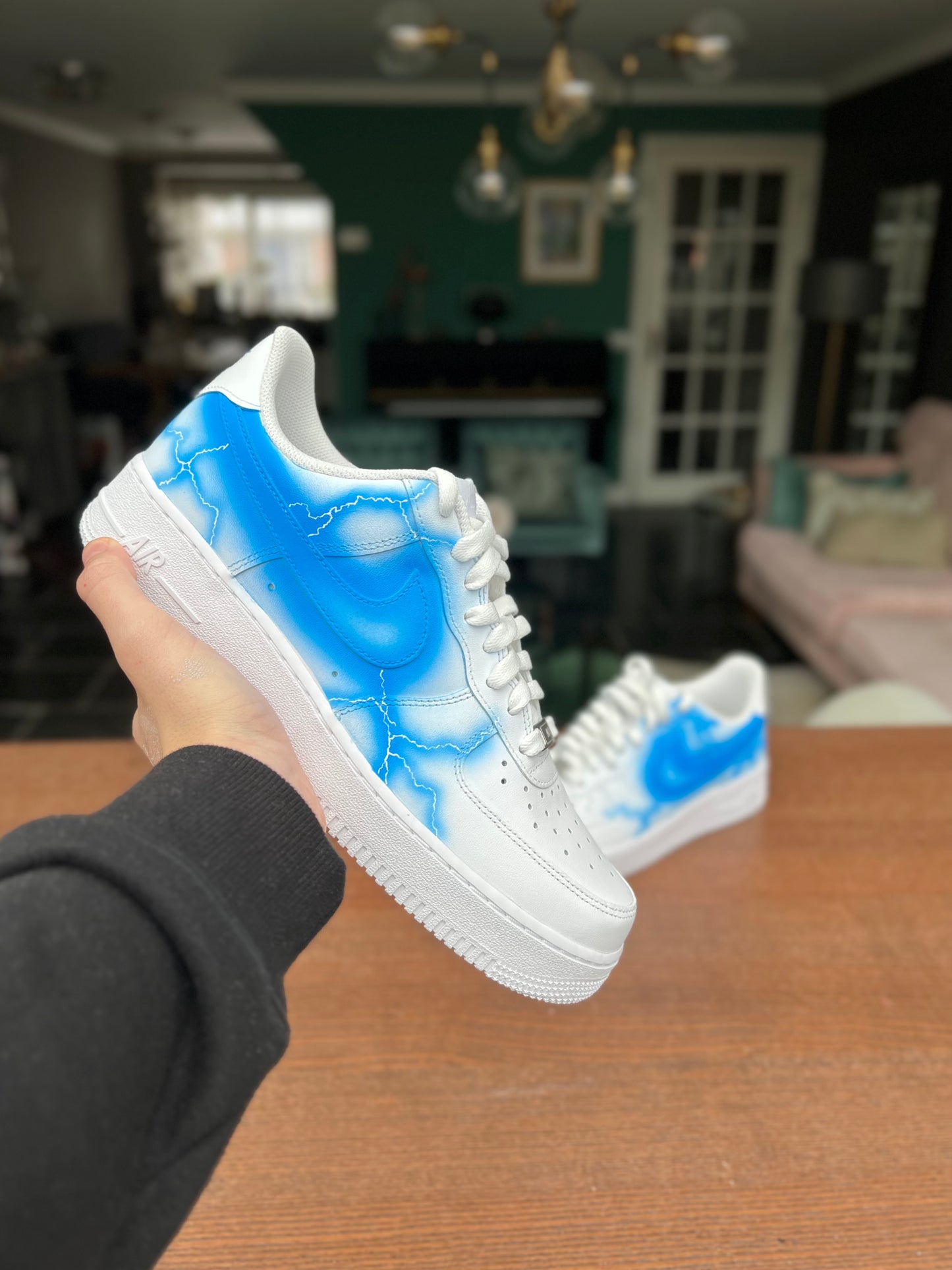 CUSTOM AF1 BLUE LIGHTNING.