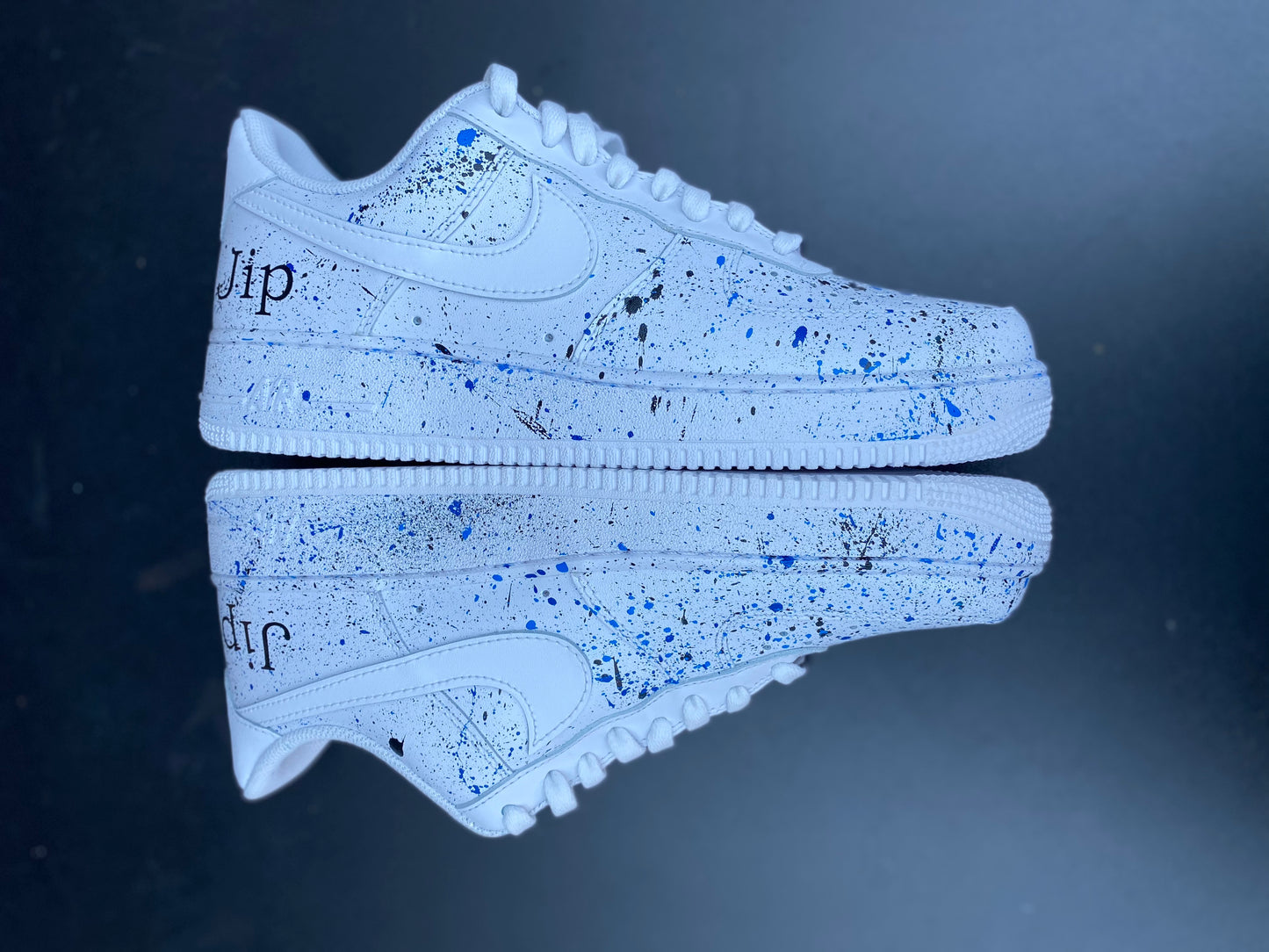 Air force 1 painted on sale blue