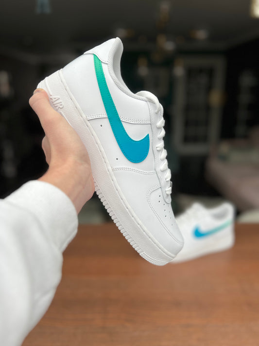 CUSTOM AF1 TURQUOISE SWOOSH.