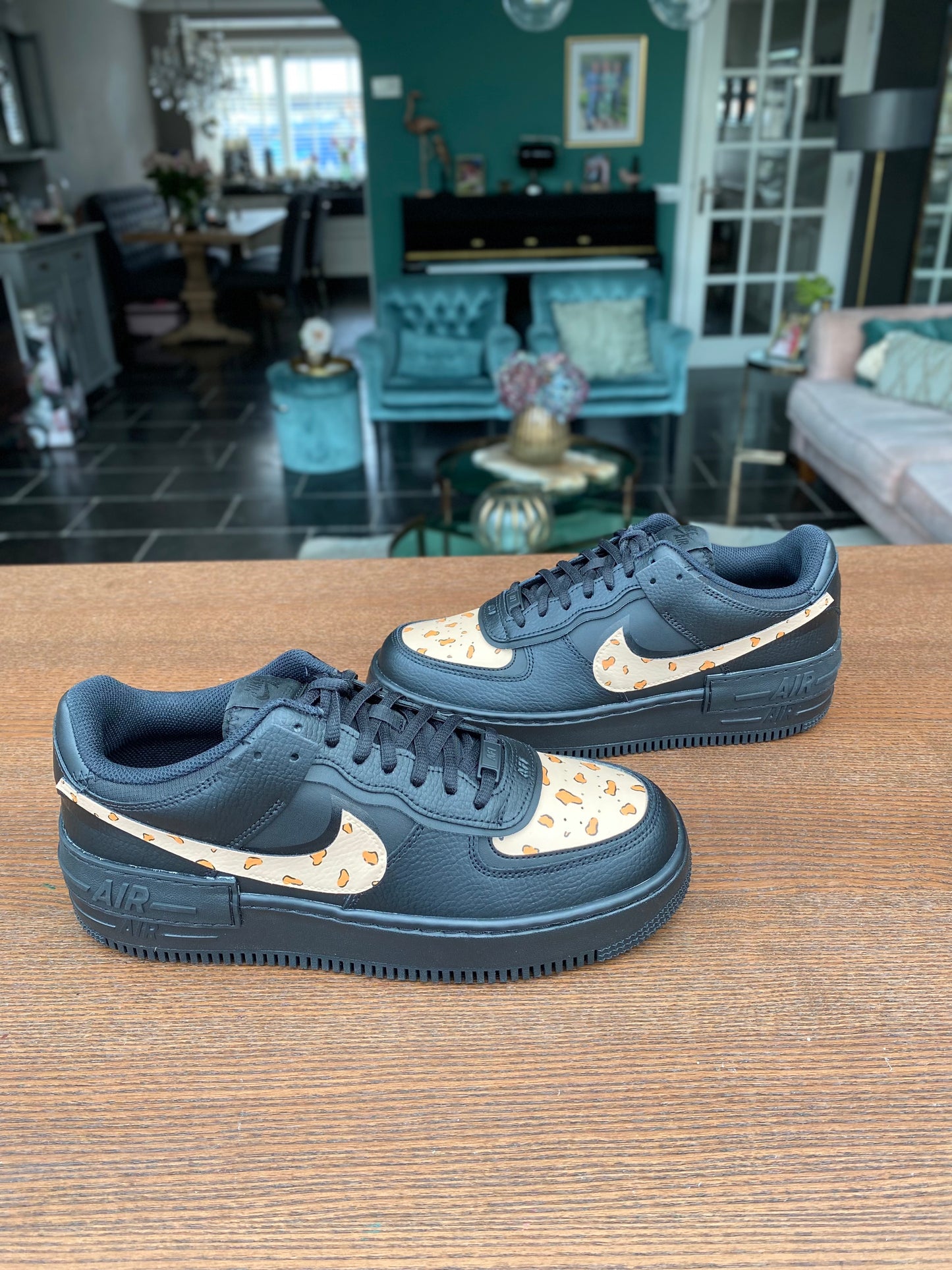 CUSTOM BLACK AF1 SHADOW LEOPARD.